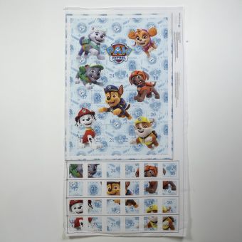 Panneau calendrier de l'avent pat patrouille bleu