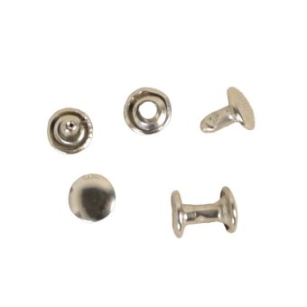 Lot de 20 rivets fer sans nickel 8mm - argent