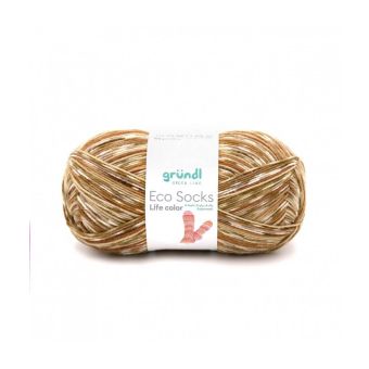 Laine à chaussettes ECO SOCKS LIFE COLOR 100g Oeko-Tex Grundl