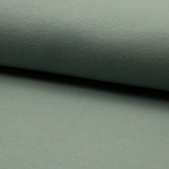 Maille bord-côte coton bio unie verte