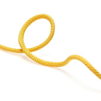 Cordon tressé 4mm - Jaune