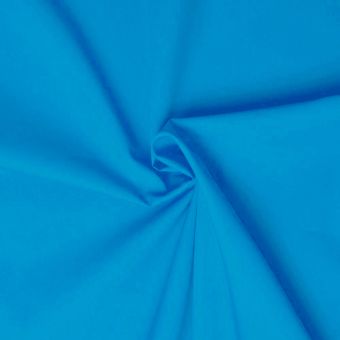 Tissu popeline de coton Turquoise - designers-factory (1m x 1m46)