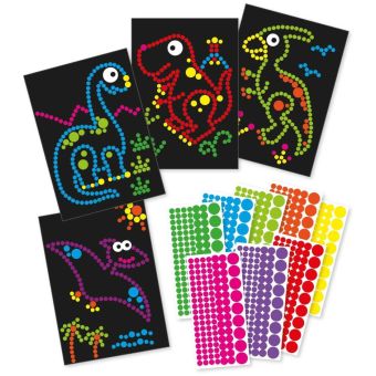 Jeu de gommettes pour enfant Dinosaure 4 pièces