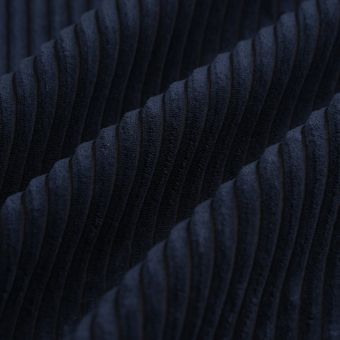 Tissu velours large côte Rocket marine 