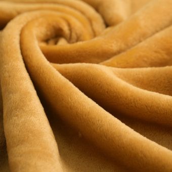 Tissu douillette unie Cozy miel
