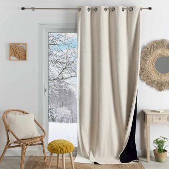 Rideau thermique phonique et semi occultant KONFOR - 250 x 260 cm