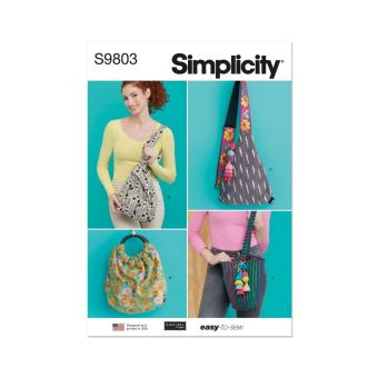 Patron Simplicity S9803.Os - Sacs En Quatre Styles Par Elaine Heigl Designs Tu