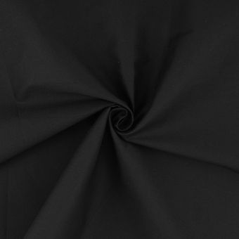 Tissu popeline coton lourde 120 fils noir