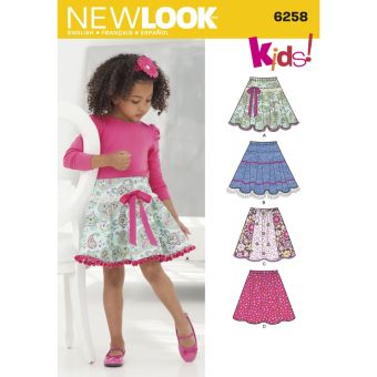 Patron New Look 6258 - jupe enfant