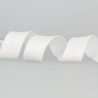 Biais coton bio blanc 30 mm