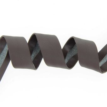 Biais simili cuir marron 20 mm