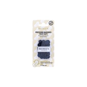 Boutons pressions magiques 13mm bleu marine x8