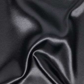 Tissu satin Lala uni noir