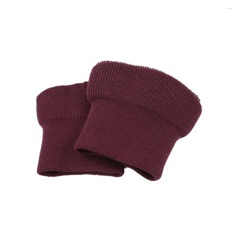 Poignets bord-côte uni bordeaux 