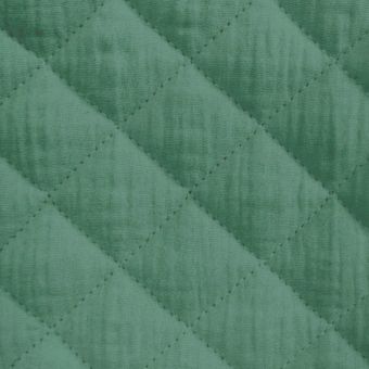 Tissu Double gaze gaufrée matelassée épaisse vert d'eau