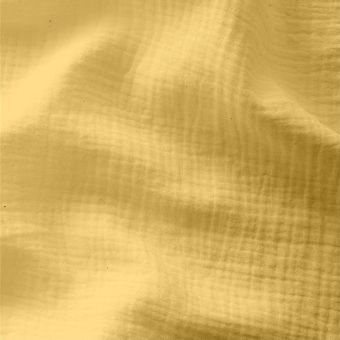 Tissu double gaze Gaby uni lemon citron