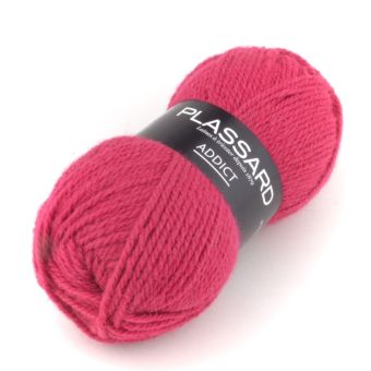 Pelote de fil à tricoter Addict fuchsia - Plassard