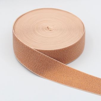 Ruban elastique cuivre avec fil lurex 40 mm