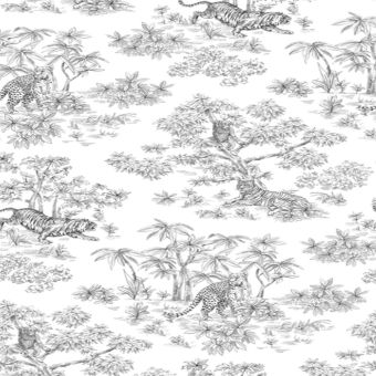 Tissu cretonne acajou graphite