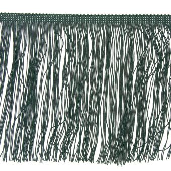 Ruban à franges vert bouteille longueur 200 mm