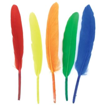 MégaCréa DIY - Plumes indiennes multicolores Activités enfant 7 à 15 cm 120 pièces