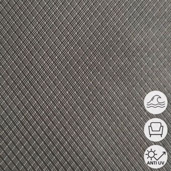 Tissu simili cuir extérieur Canvas gris foncé - Qualité Siège