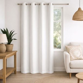 Rideau 100% occultant effet chiné - 140 x 180 cm