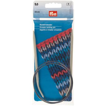 Aiguilles à tricoter circulaires, gris perle ou gris