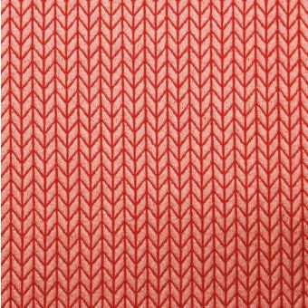 Tissu jacquard coton bio Chevron rouge - Albstoffe