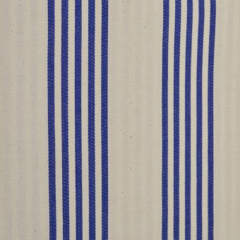 Toile tissé-teint rayures bleues