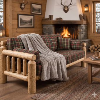 Plaid fourrure rayures marron 130 X 170 cm