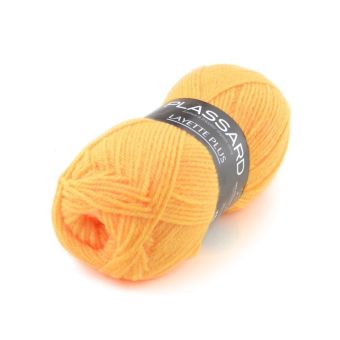 Pelote de fil à tricoter Layette Plus jaune - Plassard