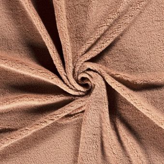Tissu sherpa teddy dune rosé