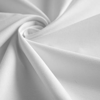 Tissu Oxford coton polyester blanc