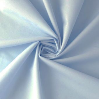 Tissu popeline coton lourde 120 fils bleu clair