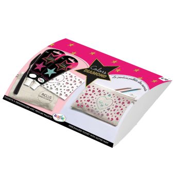Set trousse et peinture textile colors diamond - coeur