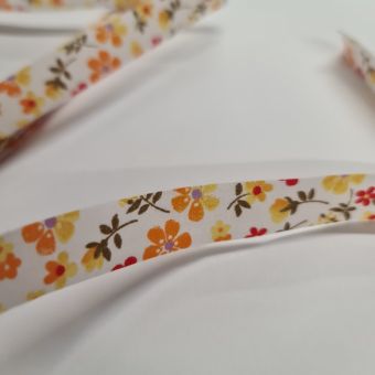 Ruban 1,5cm x 2m thermocollant fleuri