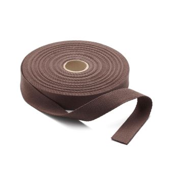 Sangle coton marron 30 mm pour sac 