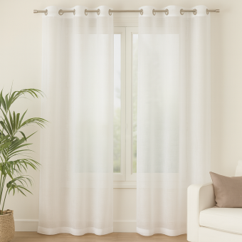 Voilage blanc Enzo 280 x 240 cm 