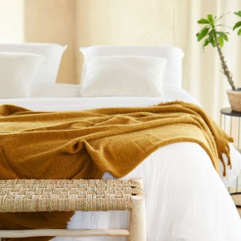 Plaid effet mohair ultra doux - 180 x 130 cm