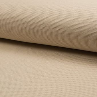 Maille Jersey coton gaufré épais uni sable