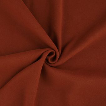 Tissu effet lainage rouge brique