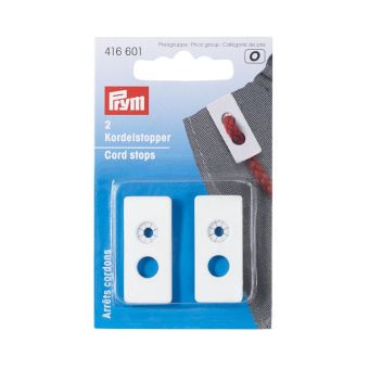 Arrêt cordons x 2 trous blanc 
