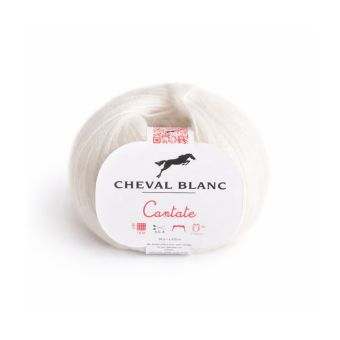 Pelote à tricoter laine et mohair CANTATE - Cheval blanc
