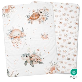 Panneau couverture bébé Tortue et Méduse 75x100cm
