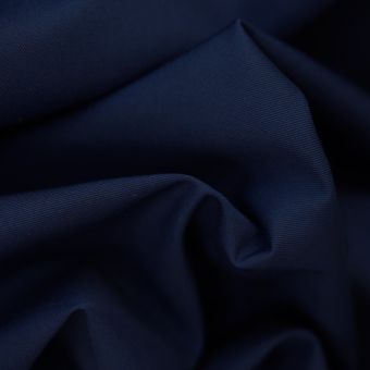 Tissu sergé uni Idéal bleu foncé