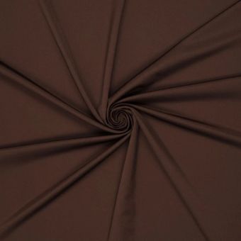 Maille lycra stretch maillot de bain unie marron chocolat