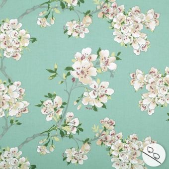Tissu coton enduit imprimé cerisier du Japon