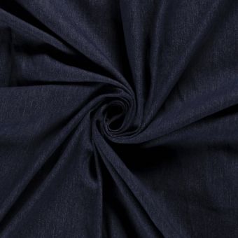 Tissu jeans lourd stretch bleu foncé