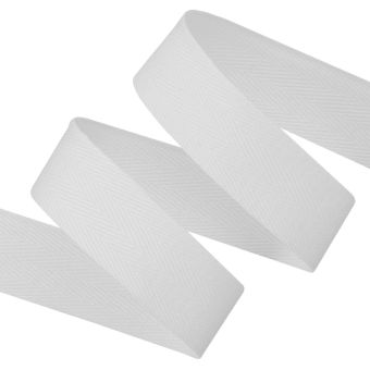Ruban sergé chevron 20 mm blanc
